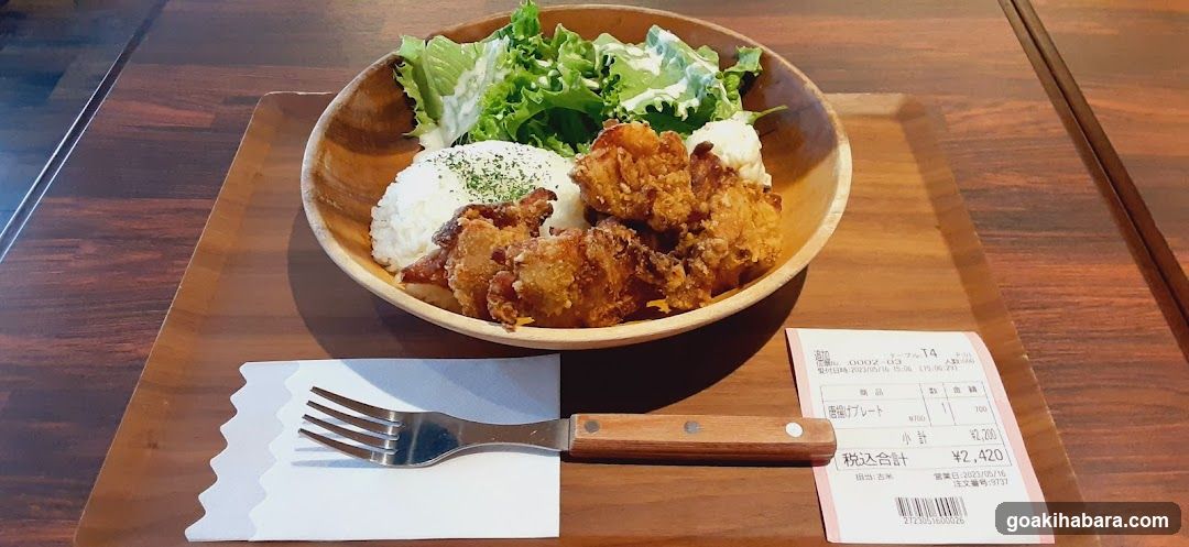 Fried Chicken Rice Bowl with Salad