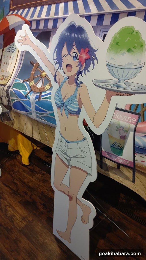Anime Character Cutout with Dessert Display