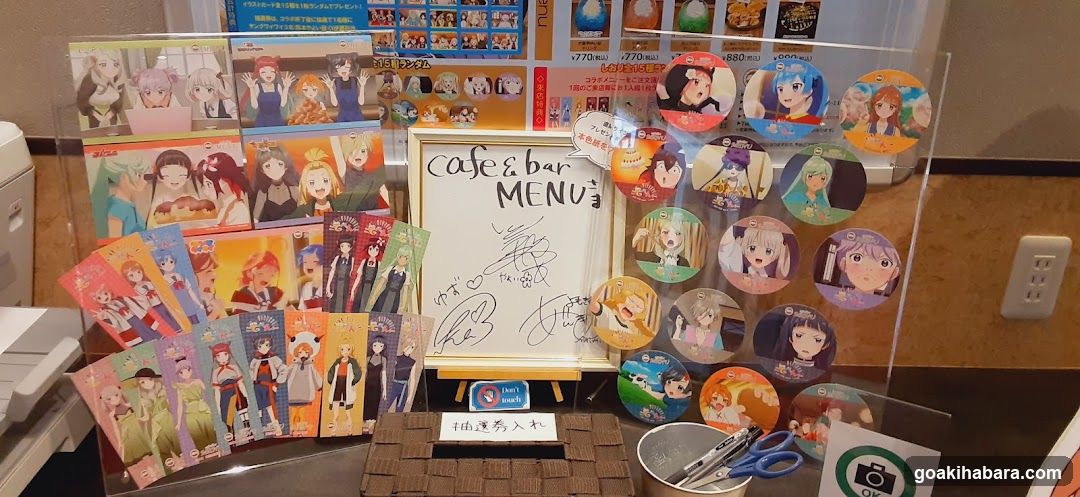 Anime Cafe Merchandise Display