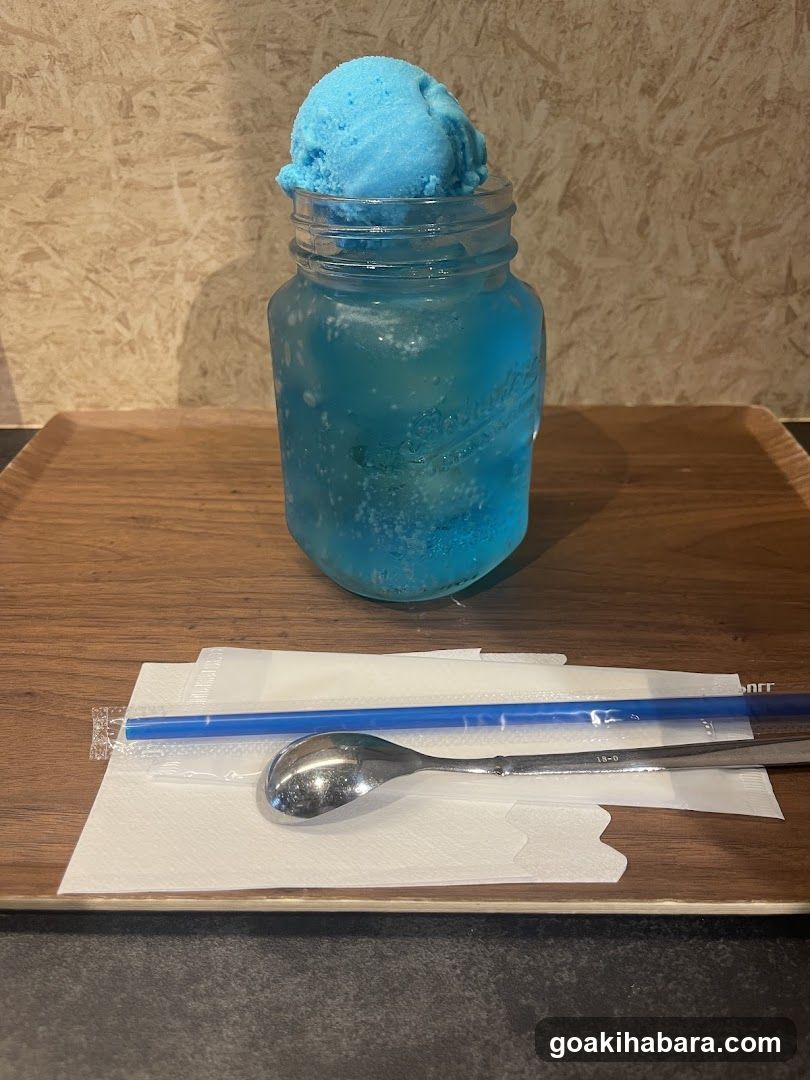 Blue Dessert in Mason Jar