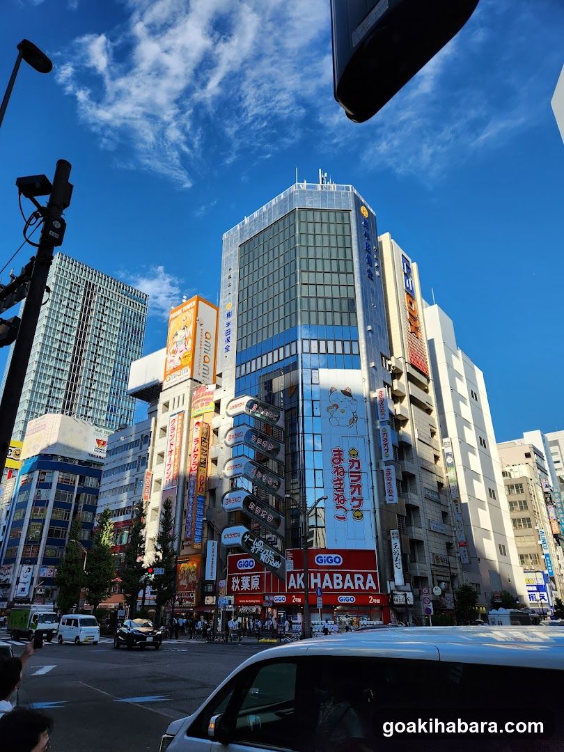 Urban Street Scene with Skyscrapers and Vehicles