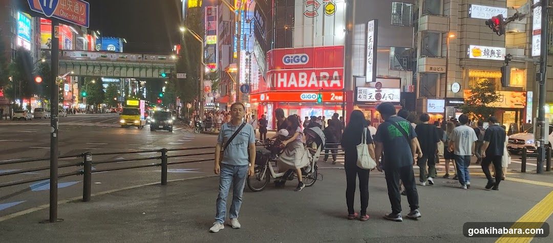 Night Street Scene in Japan