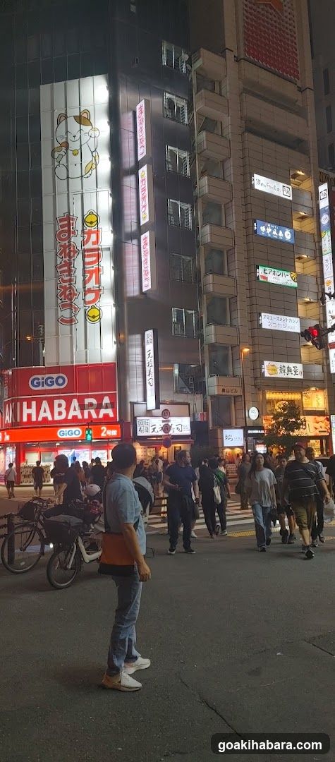 Night street scene in Japan