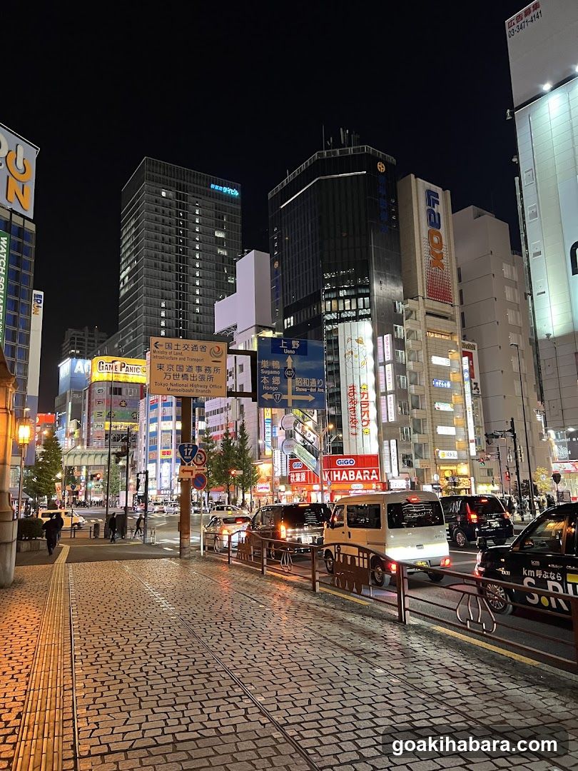 Night street scene in Tokyo