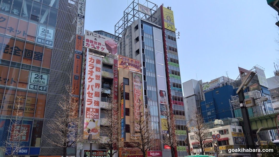 Urban Street Scene with Storefronts and Signage