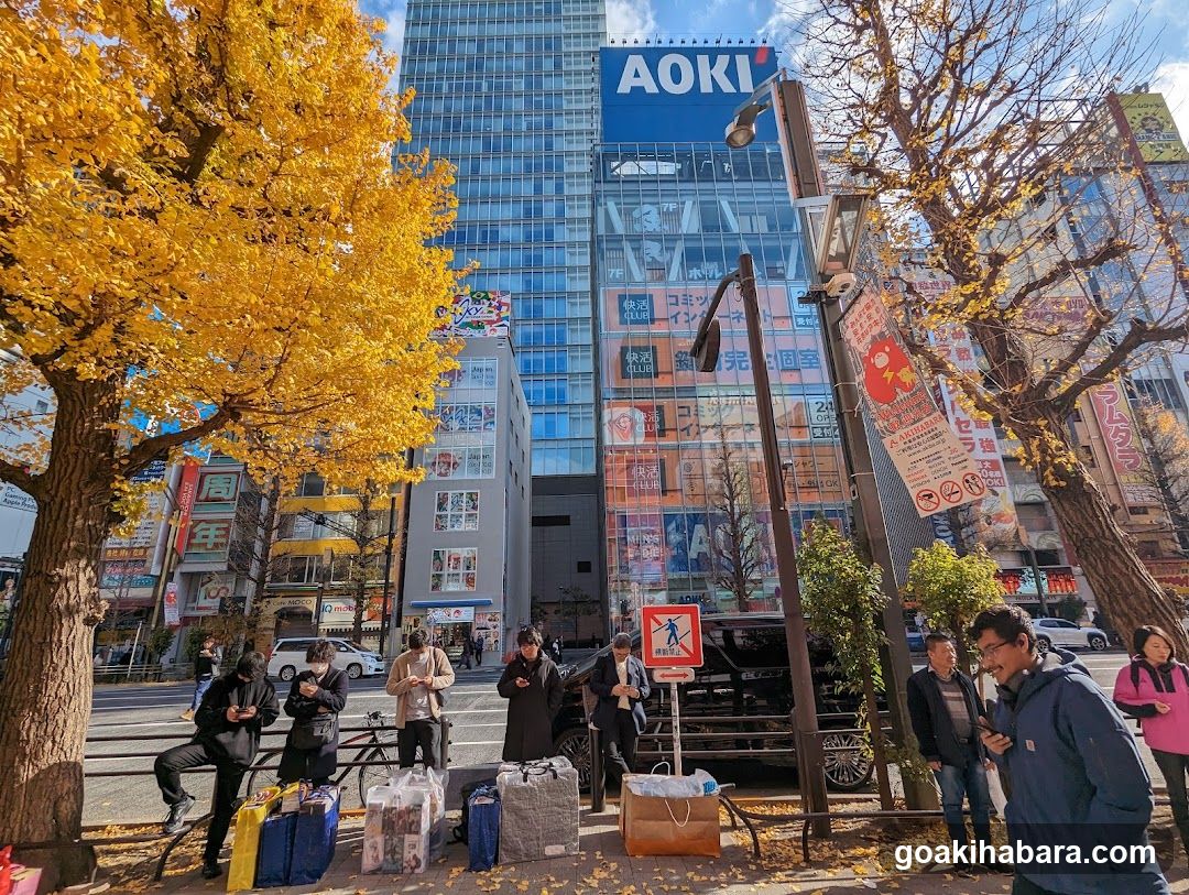Aoki Building Exterior with Autumn Trees