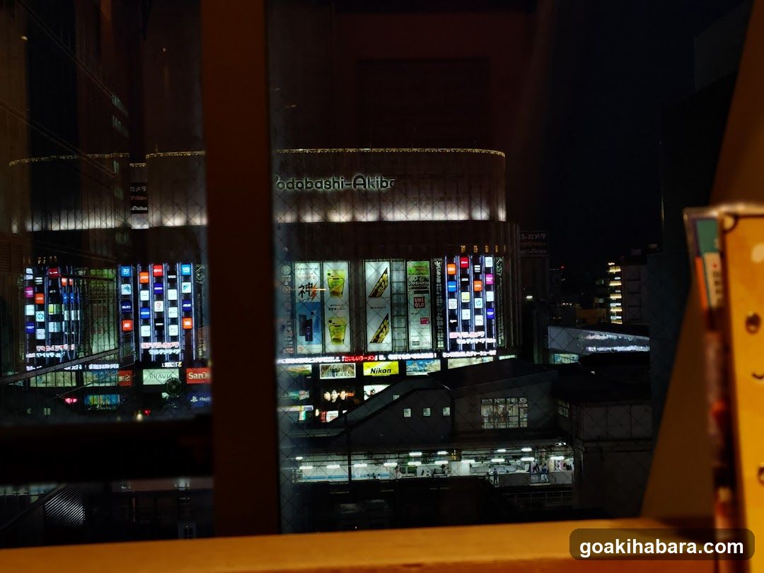 Night City View Through Window