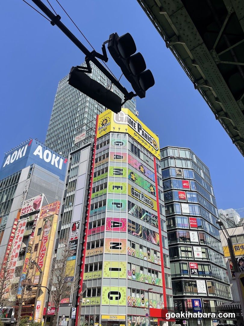Urban Street Scene with Buildings and Traffic Lights