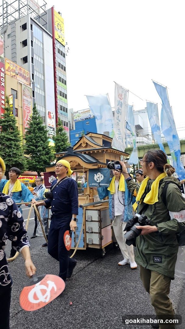 Festival Procession with Float and Participants