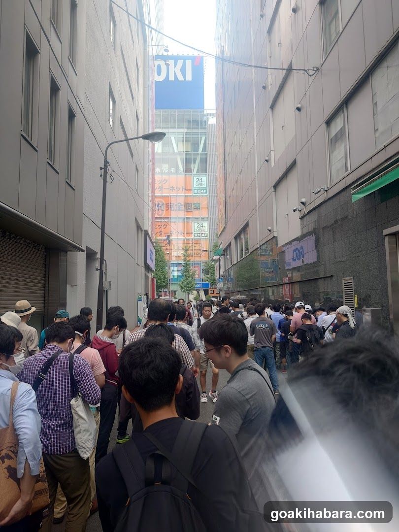 Crowded Alleyway with Storefronts