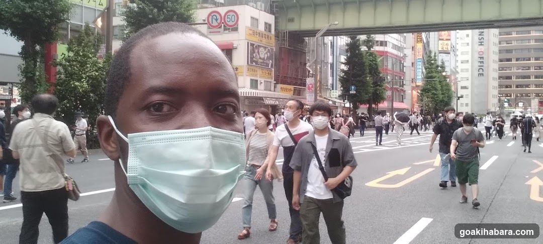 Street Scene with Pedestrians in Japan