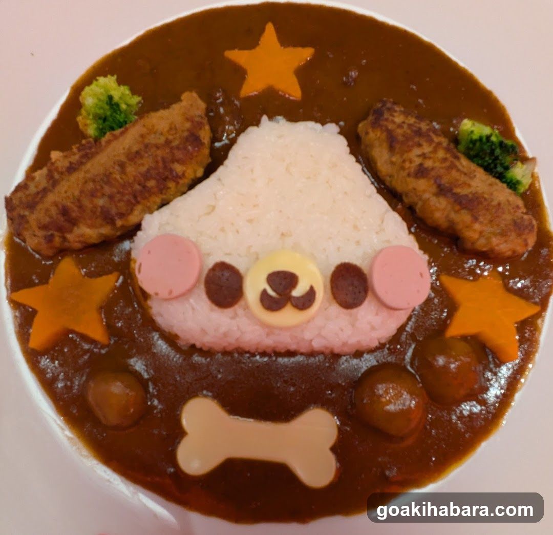 Cute Bear Rice Bowl with Curry