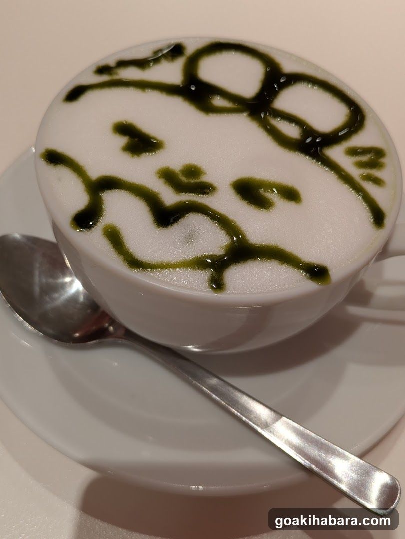 Matcha Latte with Character Art