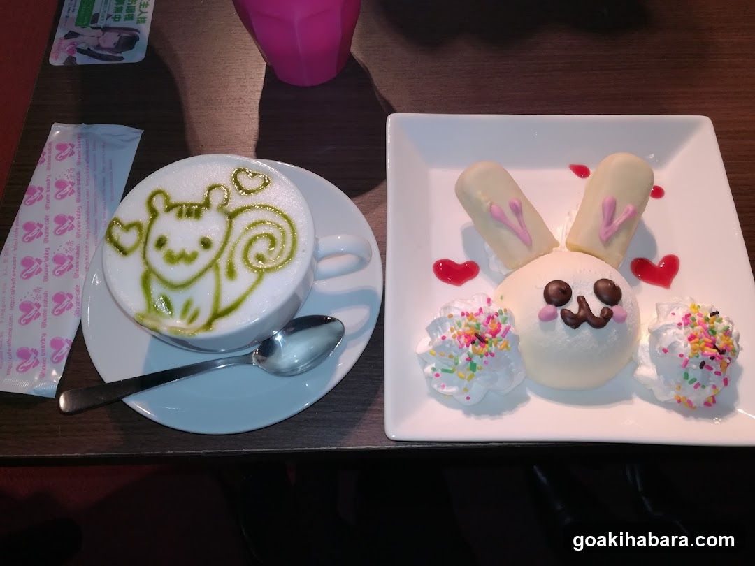 Bunny-themed coffee and dessert set