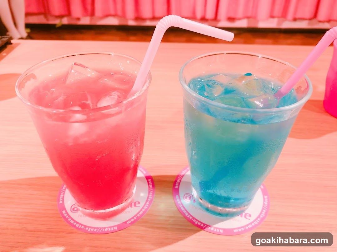 Colored Drinks with Straws