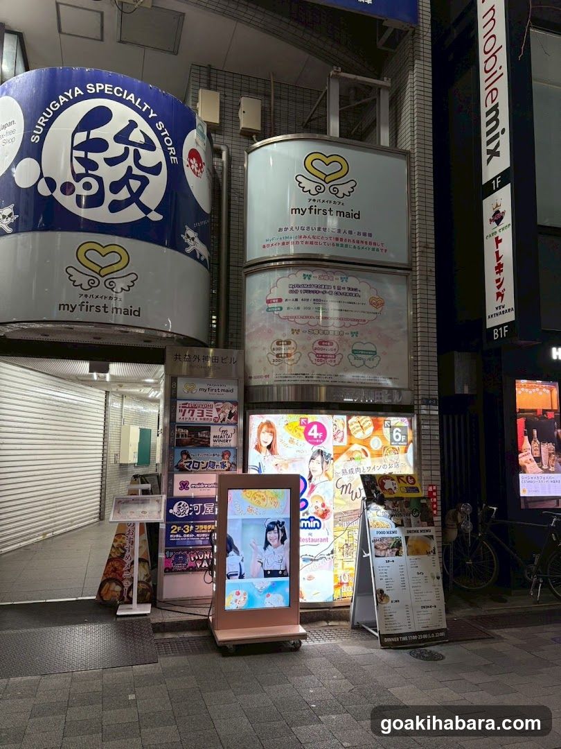 Street Scene with Shops and Signage