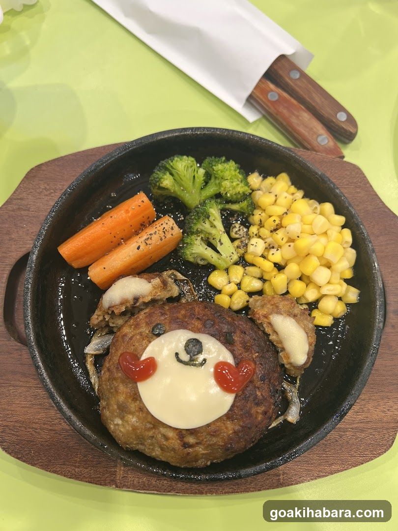 Bear-shaped Steak with Vegetables