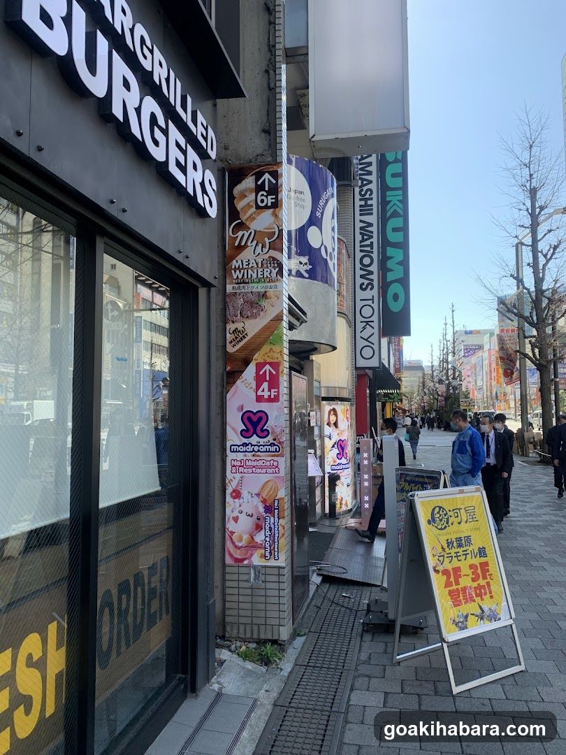 Street Scene with Storefronts and Signage