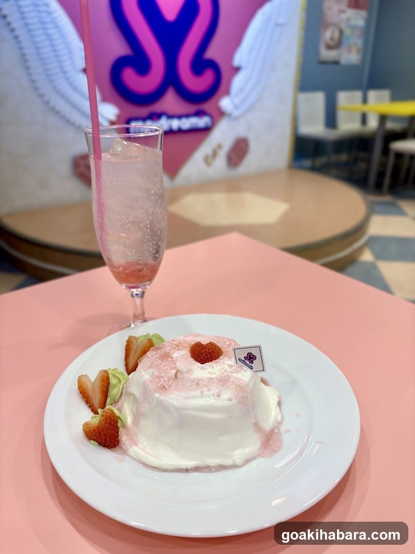 Dessert and Drink at Cafe Interior