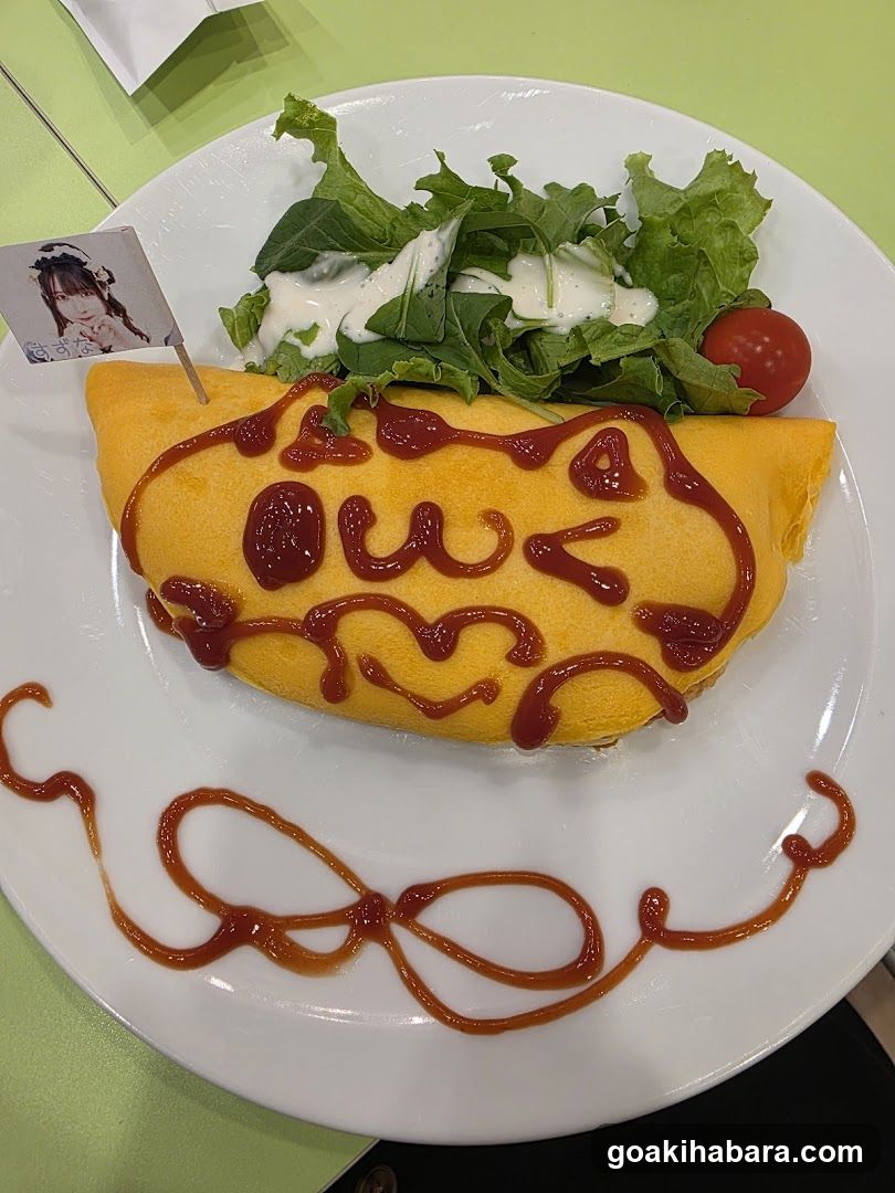Kawaii Omelette with Photo Flag