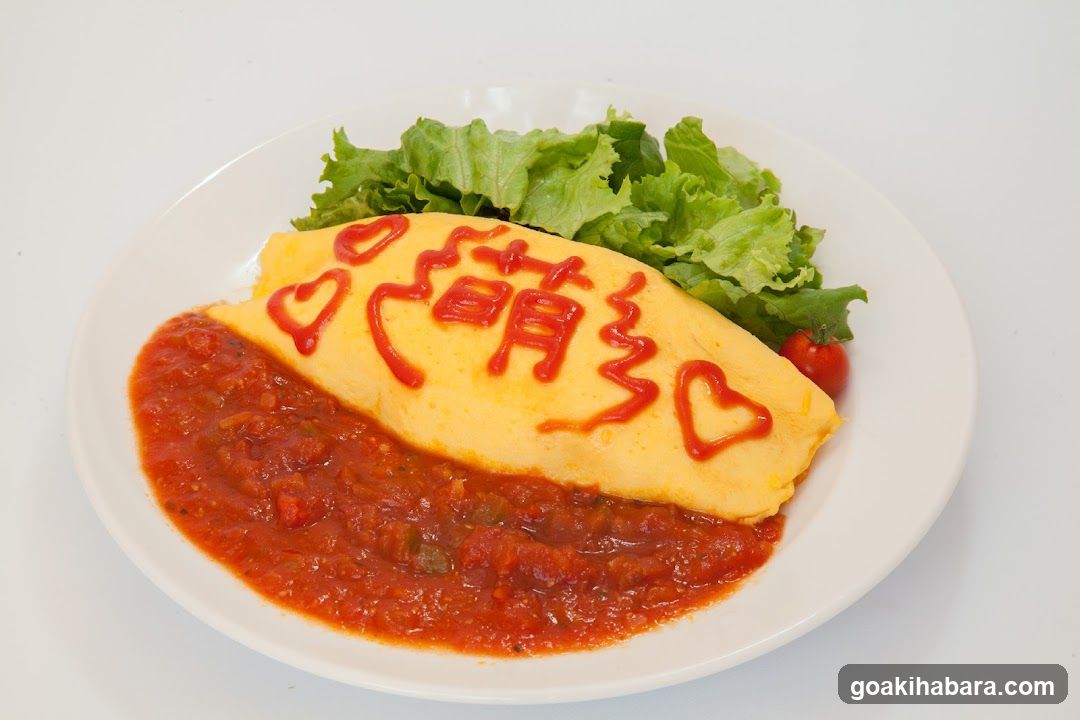 Omelette with Ketchup Art