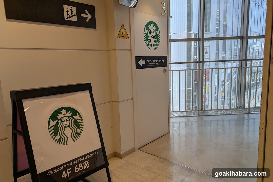 Starbucks Signage and Interior View