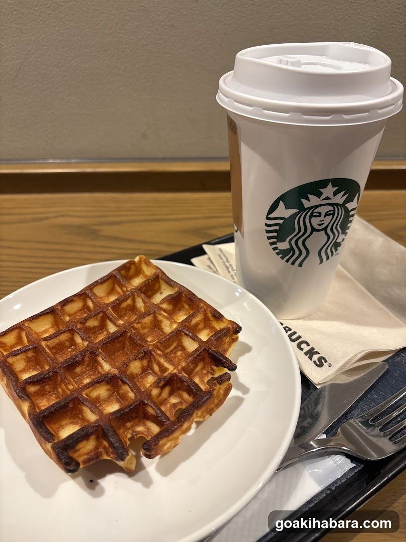 Starbucks Coffee and Waffle