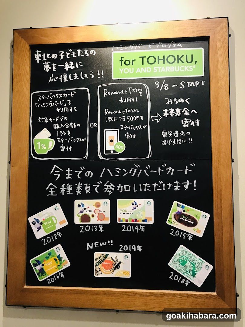 Starbucks Tohoku Donation Campaign Board
