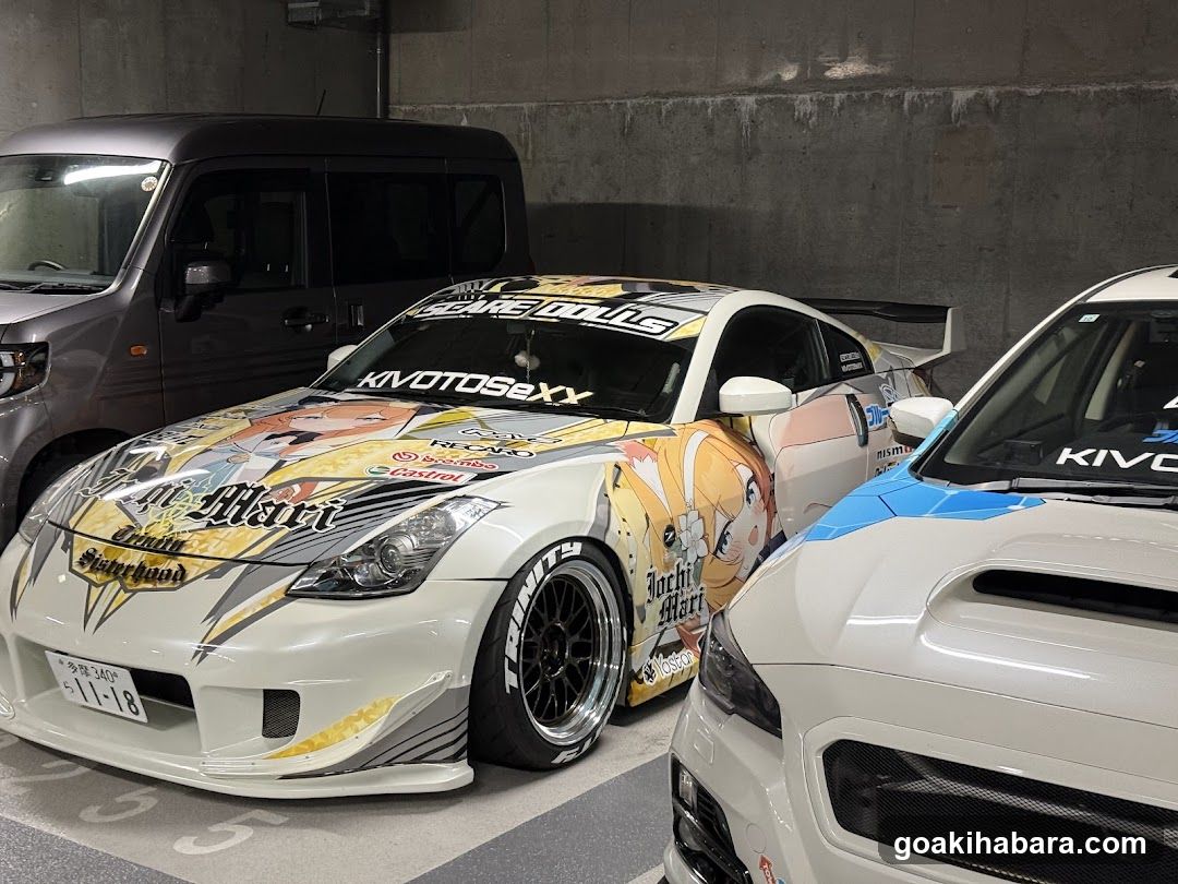 Custom Modified Cars in Parking Garage