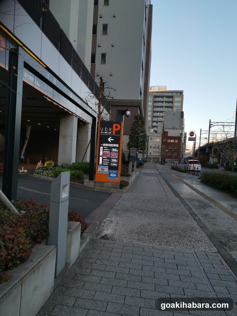 Urban Street Scene with Parking Sign