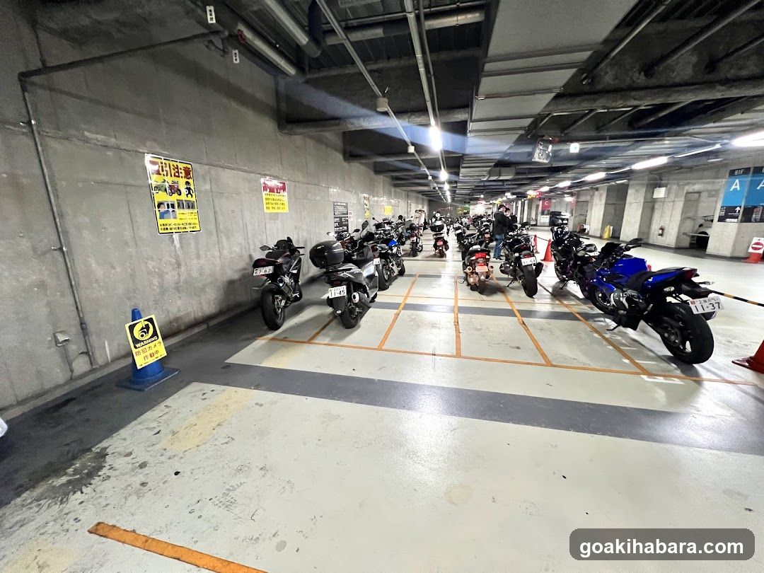 Motorcycle Parking Garage Interior