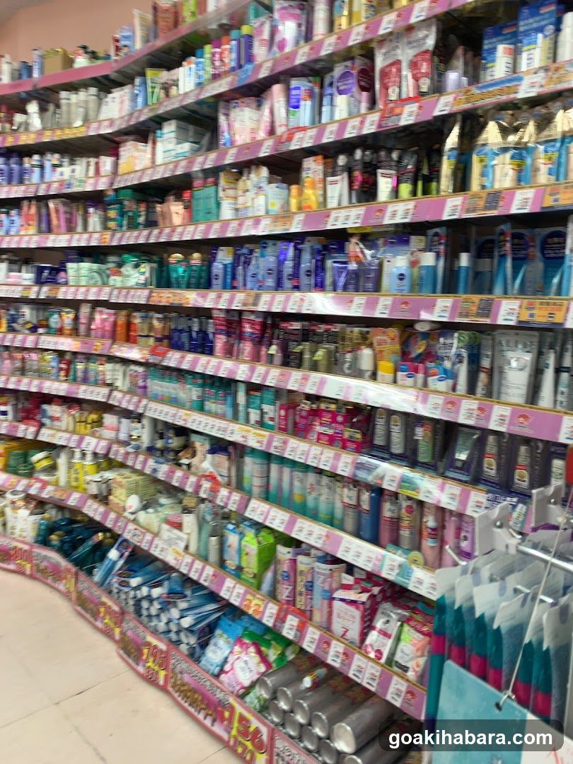 Aisle of personal care products in a store