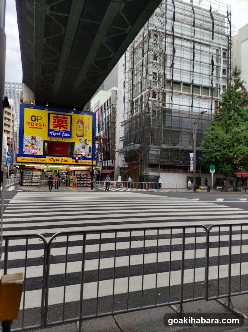Urban Street Scene with Storefront and Construction