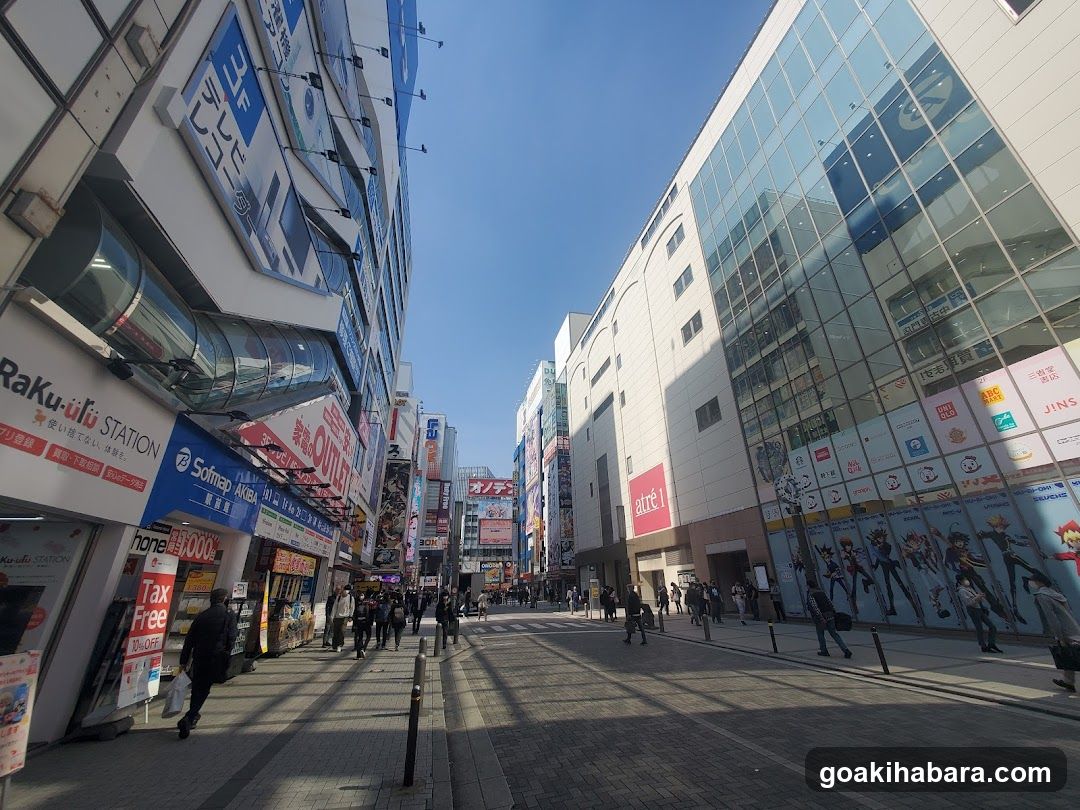 Urban Street Scene with Shops and Buildings