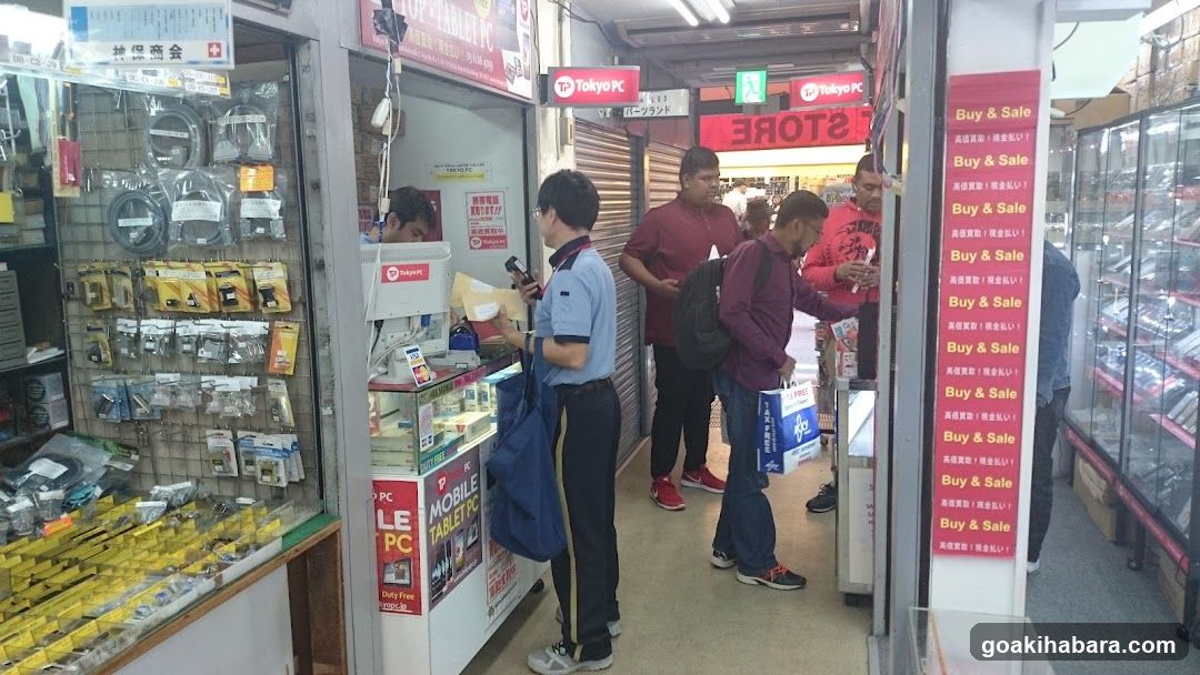 Electronics Store Interior with Customers