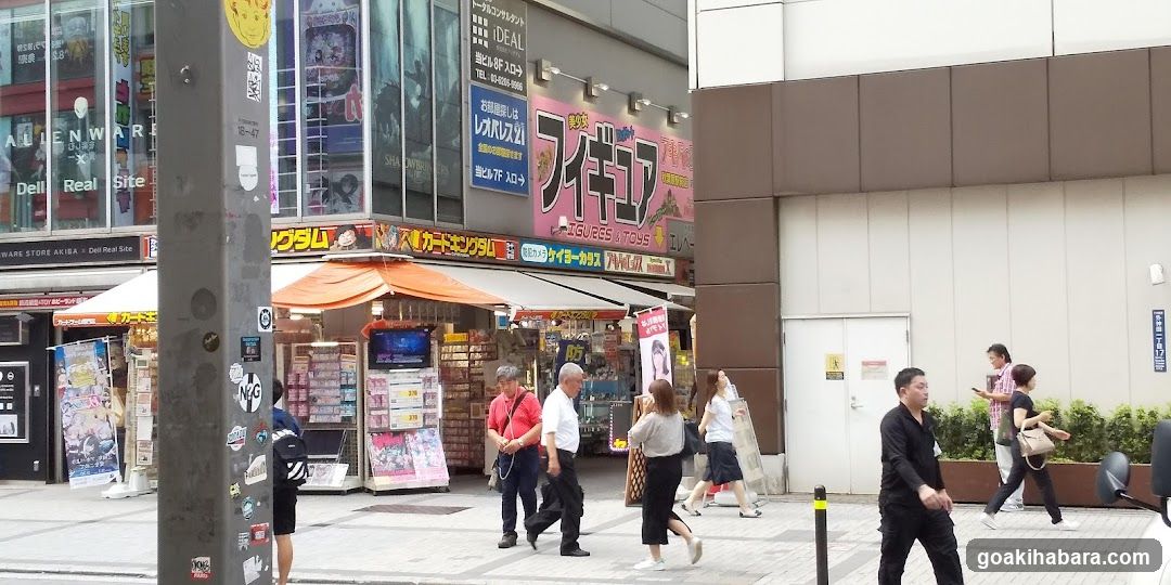 Street Scene with Shops and Pedestrians