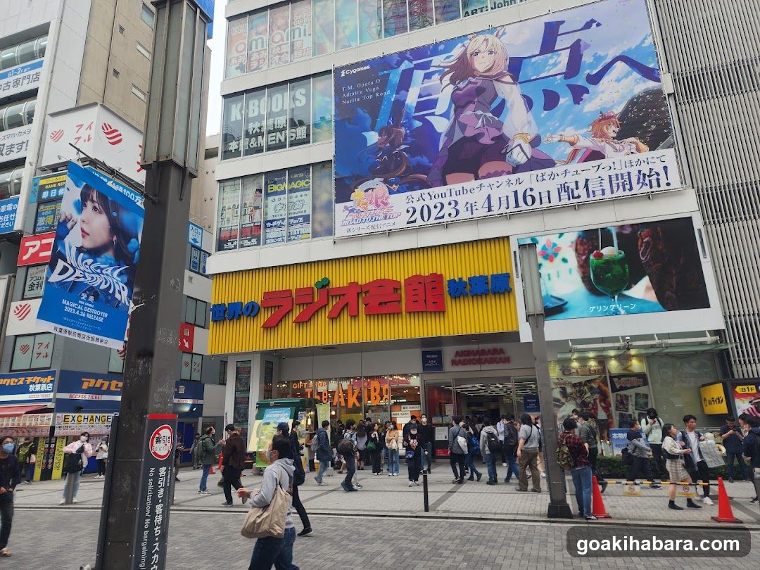 Anime and Manga Store Exterior with Crowds