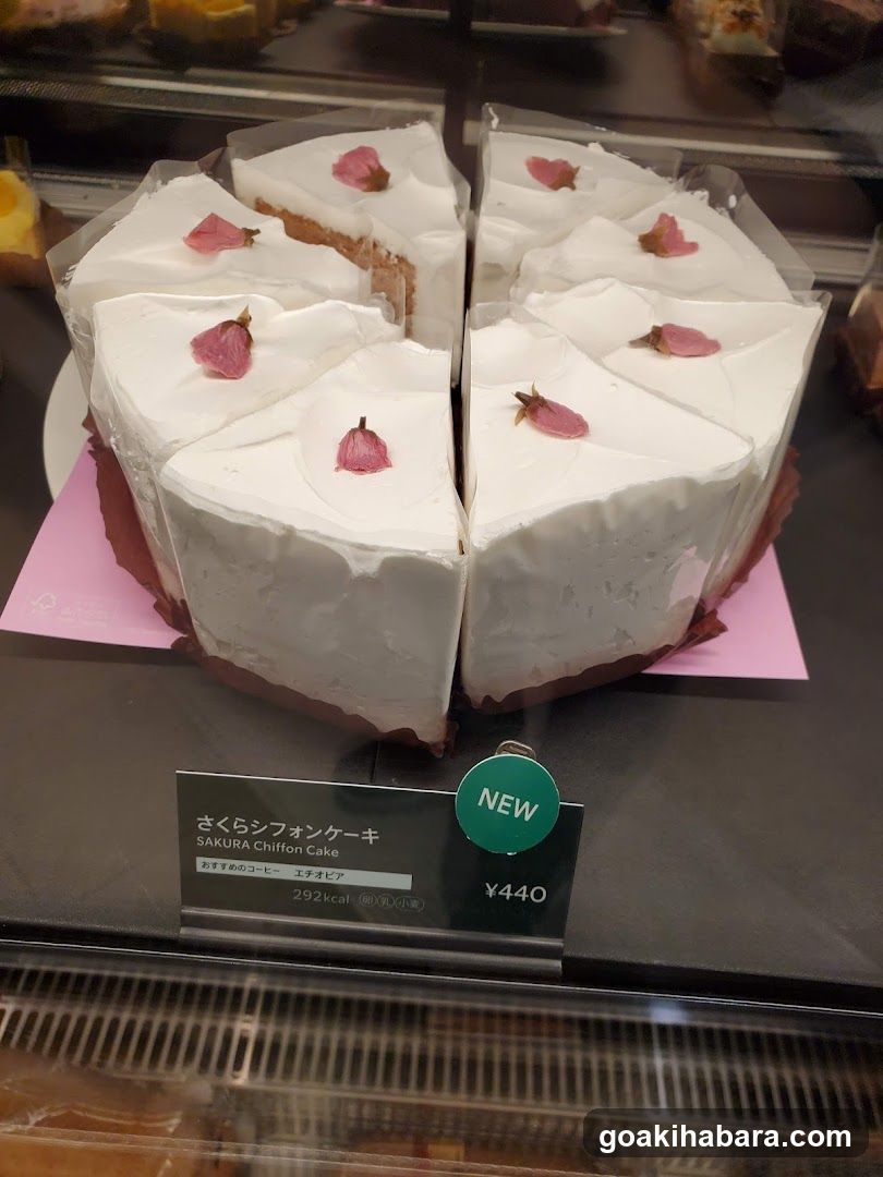 Sakura Chiffon Cake Display
