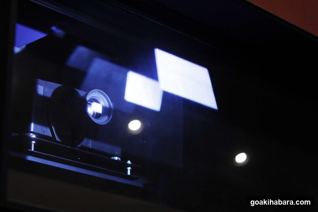 Projector in dark room
