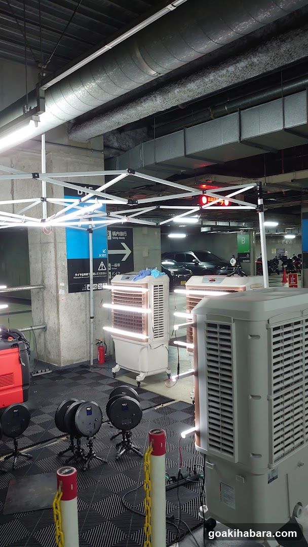 Parking Area with Cooling Equipment