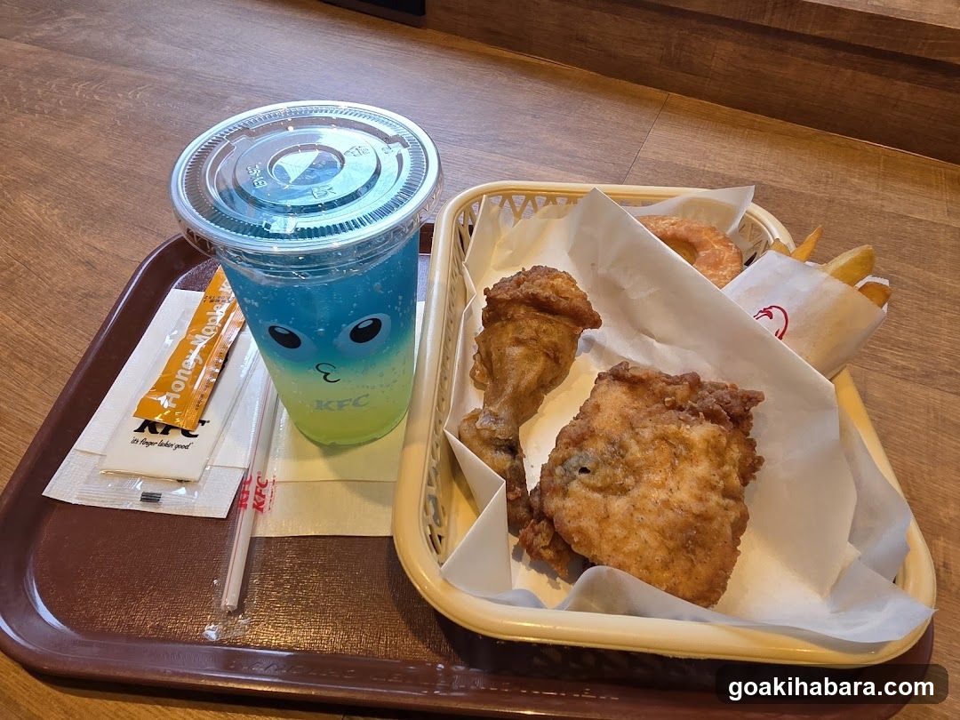KFC Meal with Blue Drink
