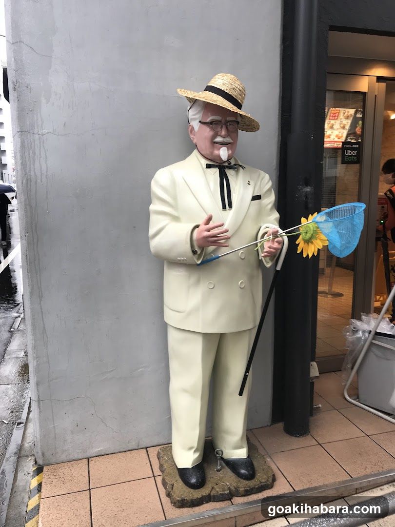 Colonel Sanders Statue with Bug Net