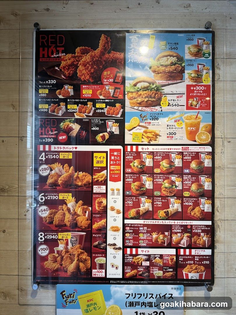 KFC Menu Board
