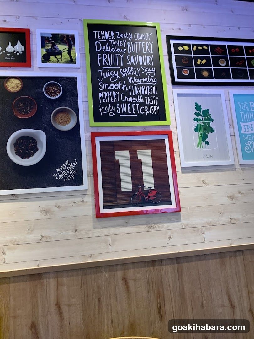 Wall Decor with Menu Board and Artwork