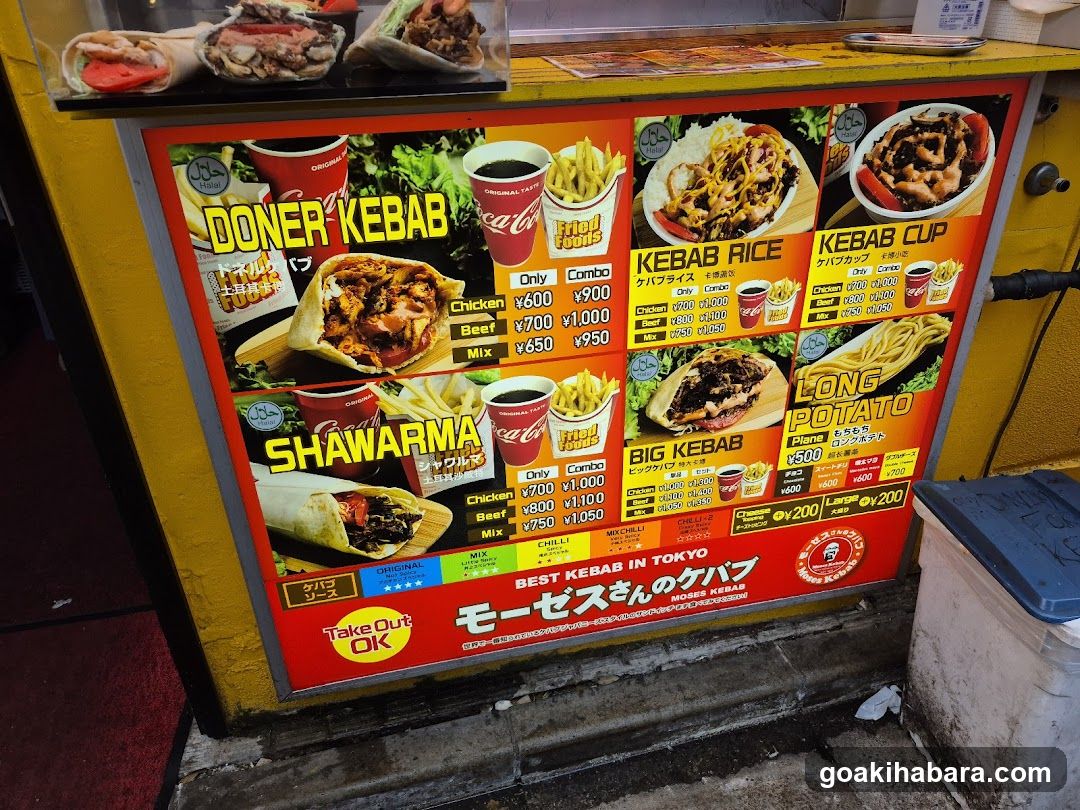 Kebab Menu Board