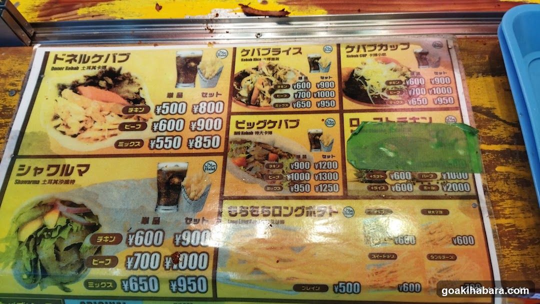 Doner Kebab Menu Board