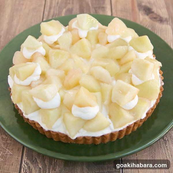 Fruit Tart with Cream and Pineapple Topping