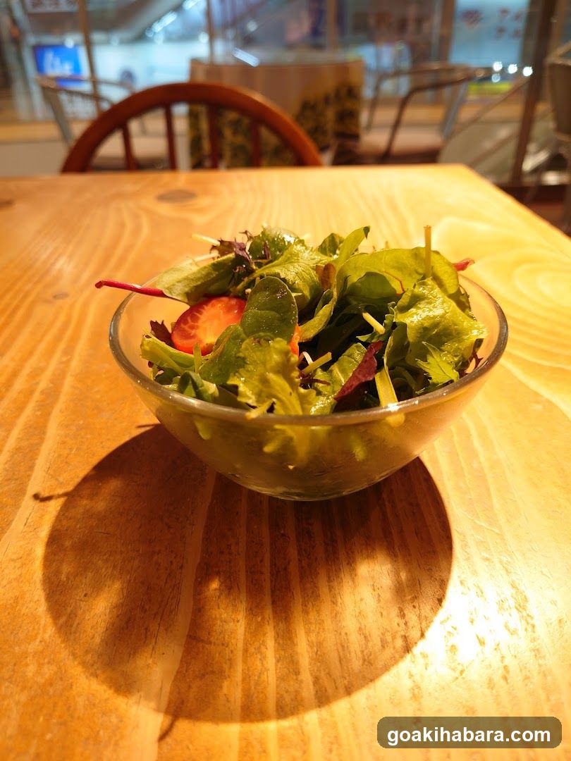 Salad Bowl on Wooden Table
