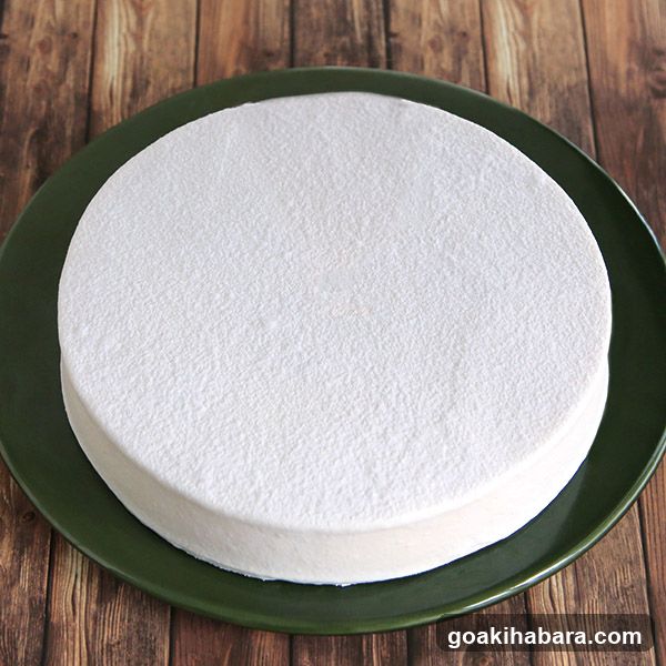 White Cake on Green Plate