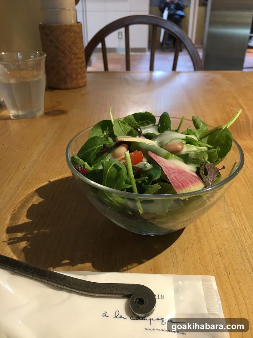 Salad Bowl on Wooden Table